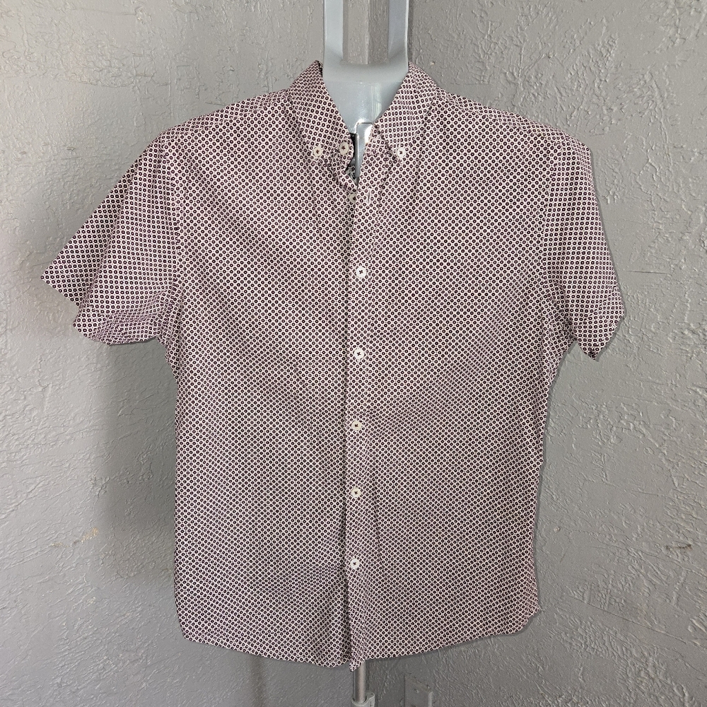 Men's Denim & Flower Ricky Singh Red Floral Short Sleeve Shirt Button Down